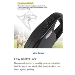 DOGNESS-Purple-retractable Leash - Extends from 1'-16' for 1-90 lb Dogs