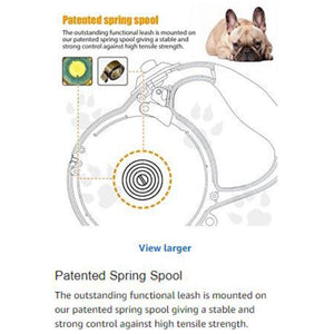 DOGNESS-Metal-retractable Leash - Extends from 1'-16' for 1-90 lb Dogs