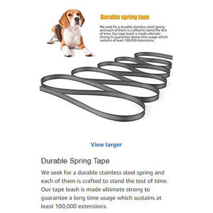 DOGNESS-Purple-retractable Leash - Extends from 1'-16' for 1-90 lb Dogs