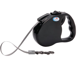 DOGNESS-Black-retractable Leash - Extends from 1'-16' for 1-90 lb Dogs