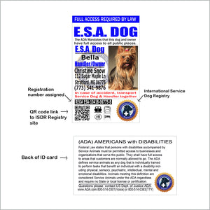ESA Dog ID Registration