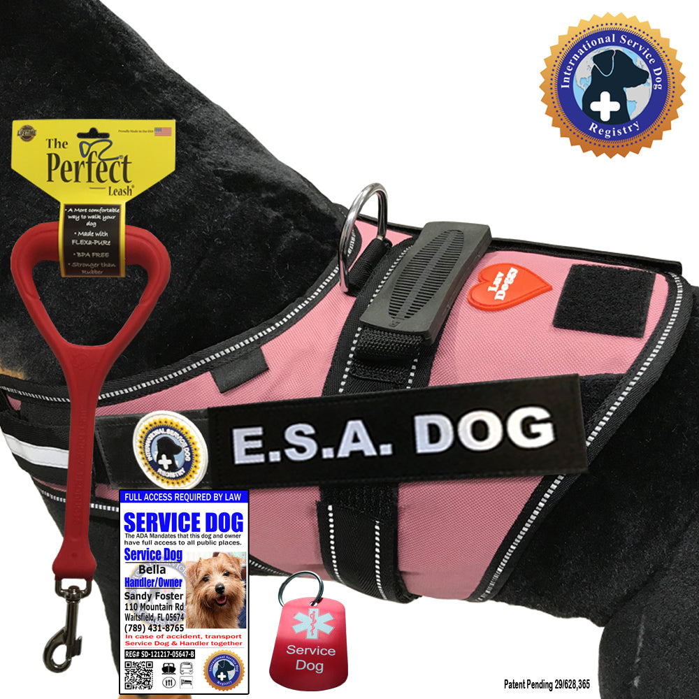 ESA Dog Vest ID Leash Dog Tag
