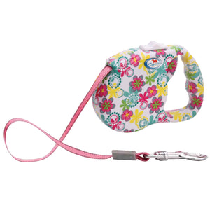 DOGNESS-Flower-retractable Leash - Extends from 1'-16' for 1-90 lb Dogs