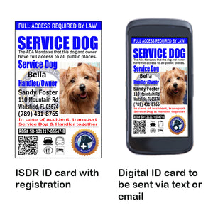 Service dog registration ID