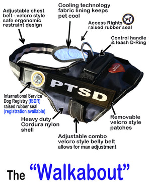 PTSD Dog Vest-Leash-Dog Tag