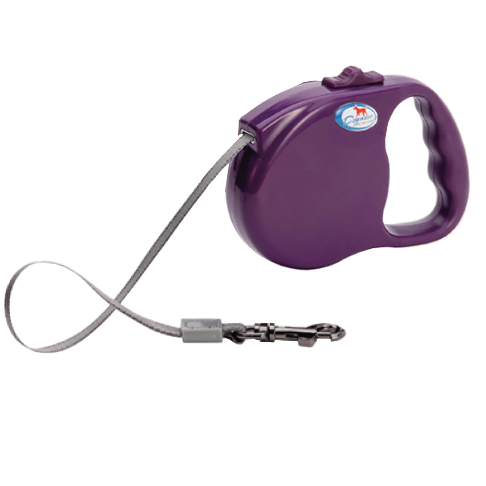 DOGNESS-Purple-retractable Leash - Extends from 1'-16' for 1-90 lb Dogs