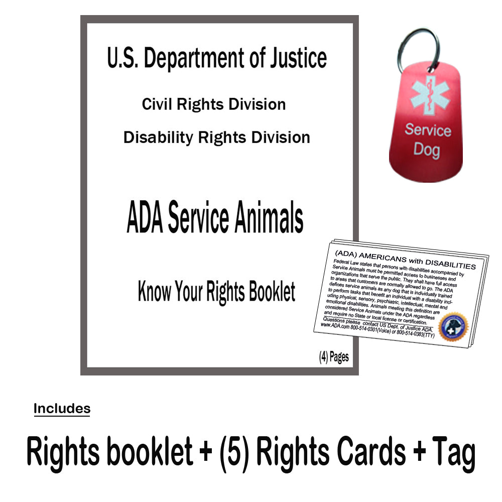 Service Dog Vest - "Towner" + Dog tag + Rights Booklet + ADA Cards