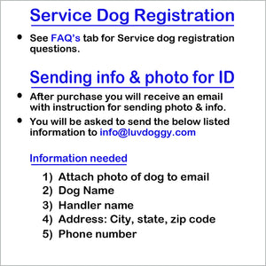PTSD Dog ID Registration