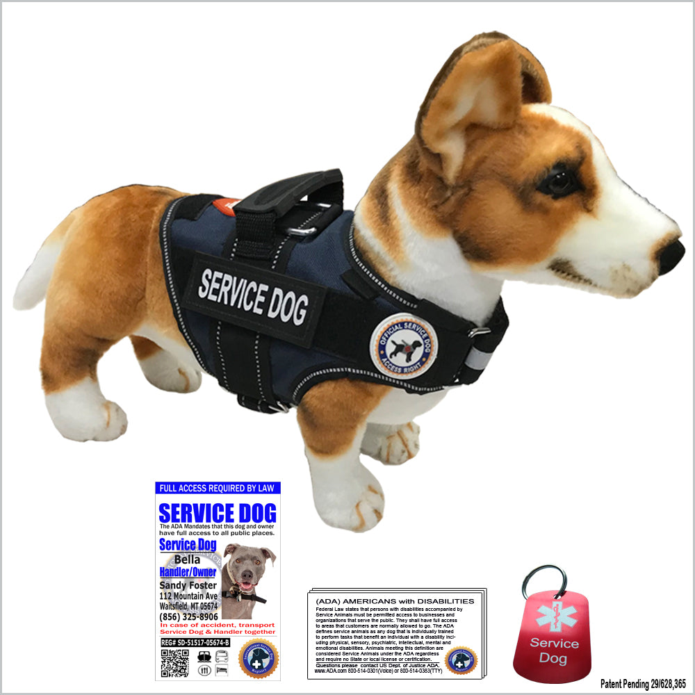 Service Dog Vest-ID-Dog tag LUVDOGGY