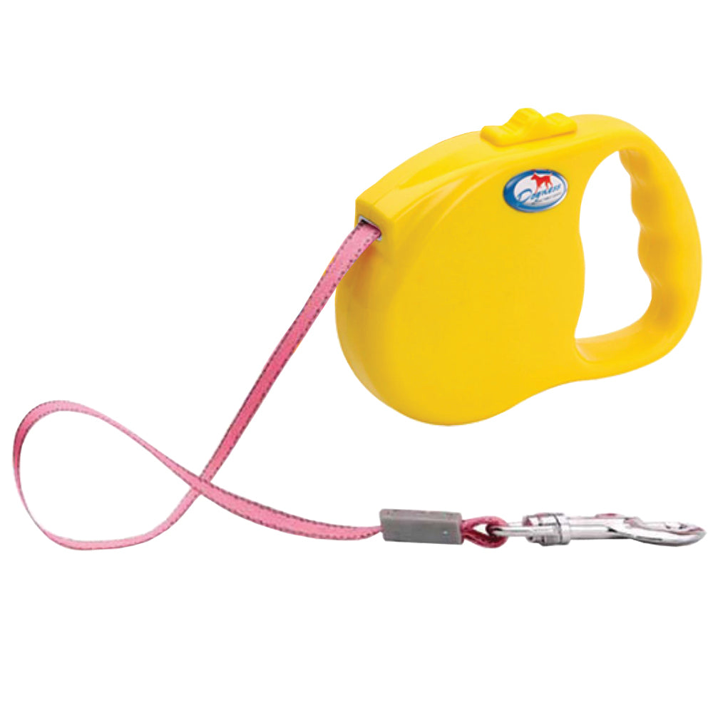 DOGNESS-Yellow-retractable Leash - Extends from 1'-16' for 1-90 lb Dogs