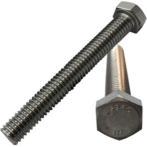 5/16"-18-4" - 304 Stainless Steel (18-8) - Hex Head Bolts - Machine Screws - Hardened Steel Bolts - Full Thread