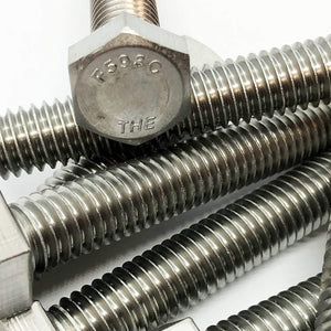 5/16"-18-3" - 304 Stainless Steel (18-8) - Hex Head Bolts - Machine Screws - Hardened Steel Bolts - Full Thread (25)