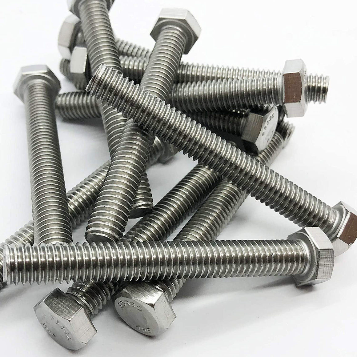 5/16"-18-4" - 304 Stainless Steel (18-8) - Hex Head Bolts - Machine Screws - Hardened Steel Bolts - Full Thread