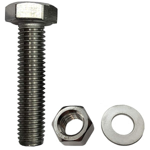 5/16"-18-3" - 304 Stainless Steel (18-8) - Hex Head Bolts - Machine Screws - Hardened Steel Bolts - Full Thread (25)